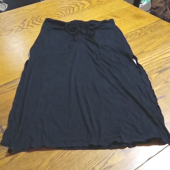 HALARA Womens Skirt Medium New BLACK LONG Work Business Casual RIBBED MIDI - Picture 1 of 9